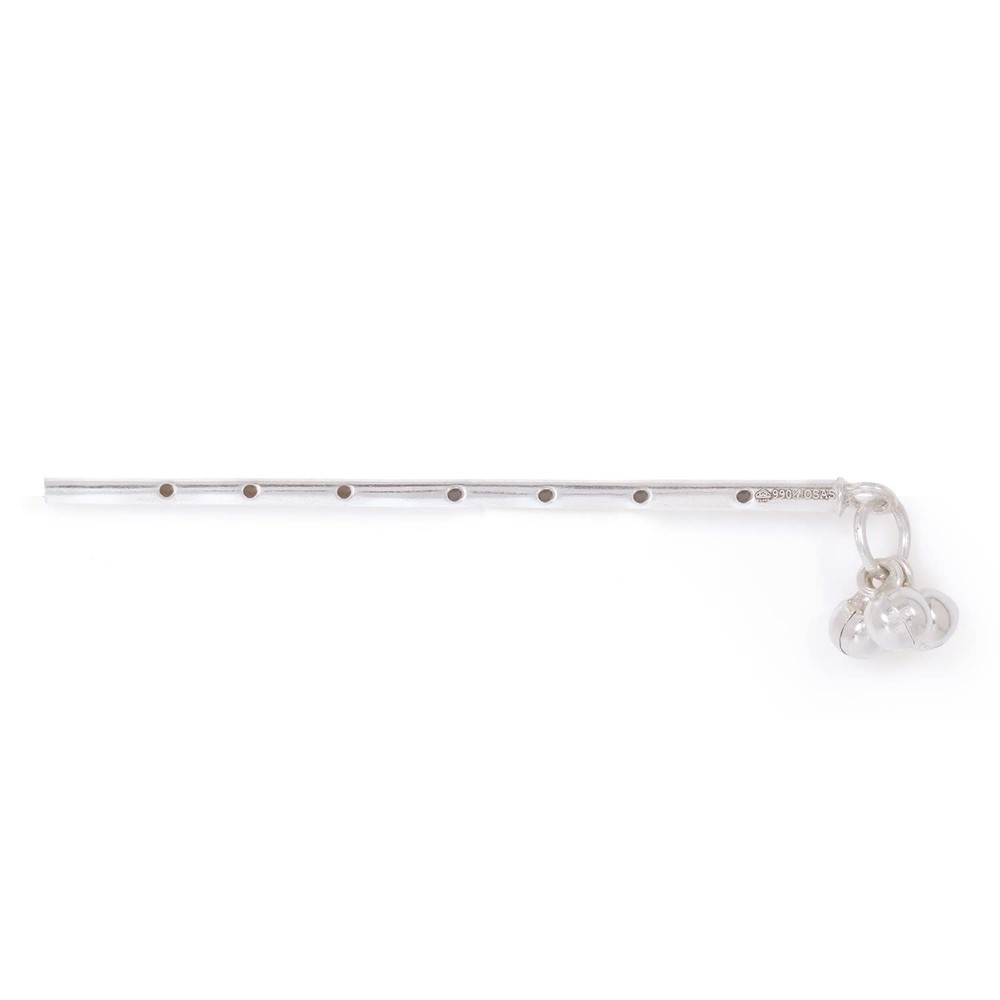 Handmade Silver Bansuri For Krishna Janmashtami Idol Accessory Flute For Pooja