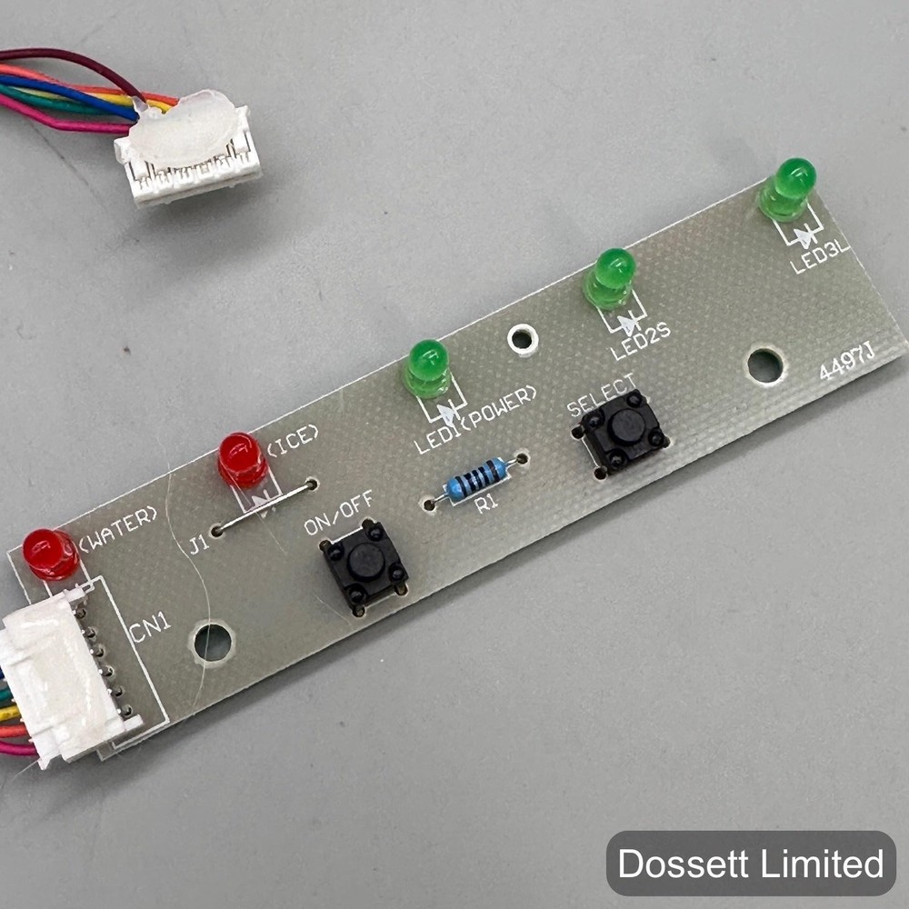 Control Panel PCB Board LED Indicator Button Harness Fits Ice Water Dispenser