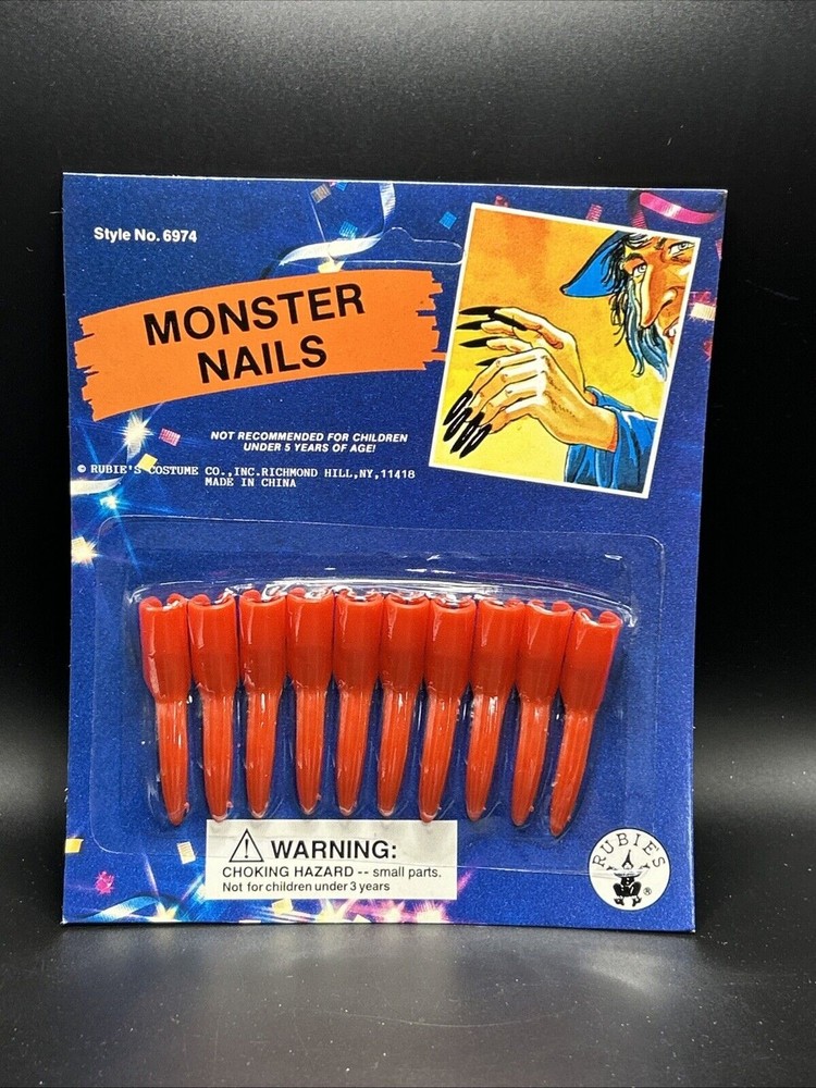 Red Monster Nails Costume Accessory