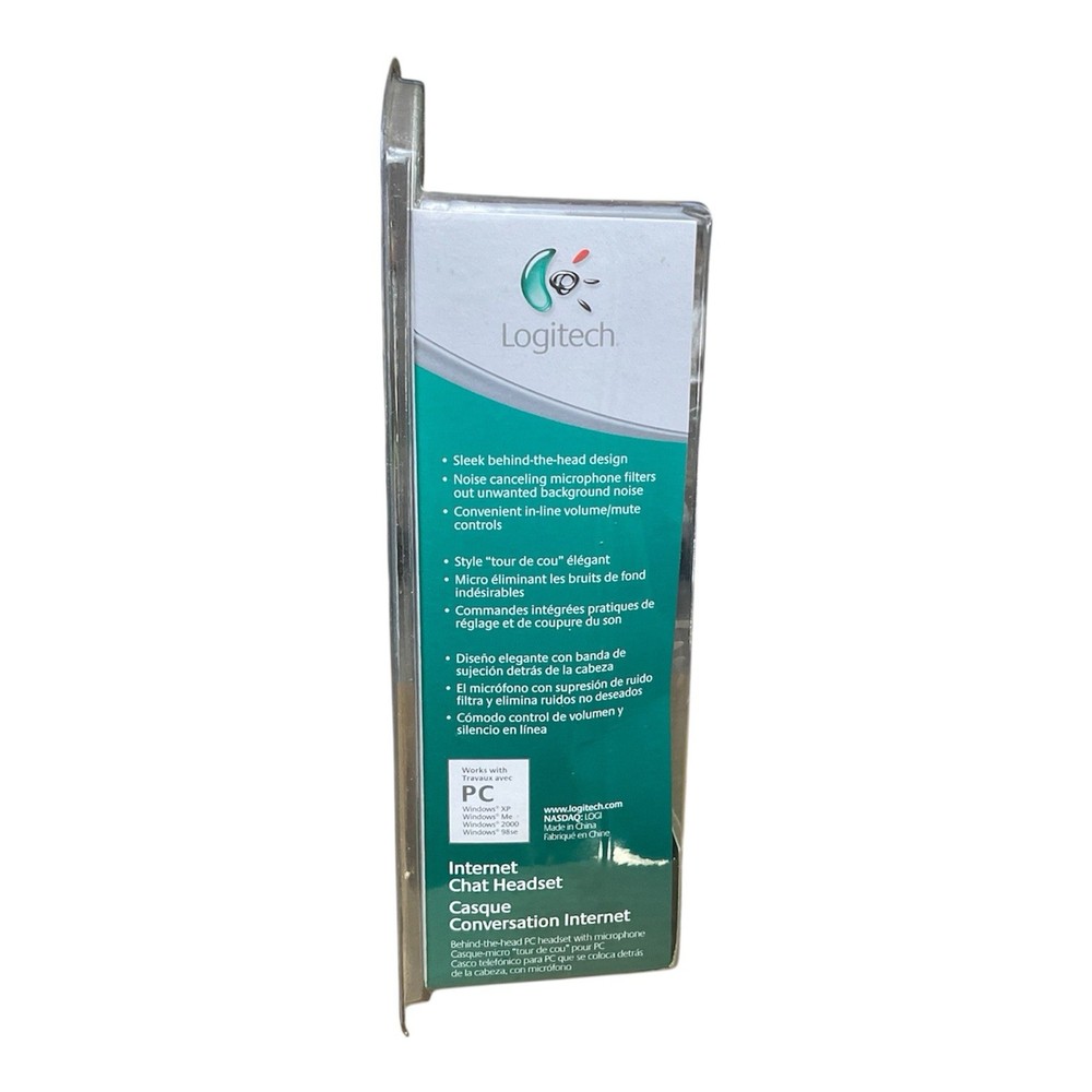 NEW Logitech Internet Chat Headset Behind the Head Multicolored Computer SEALED