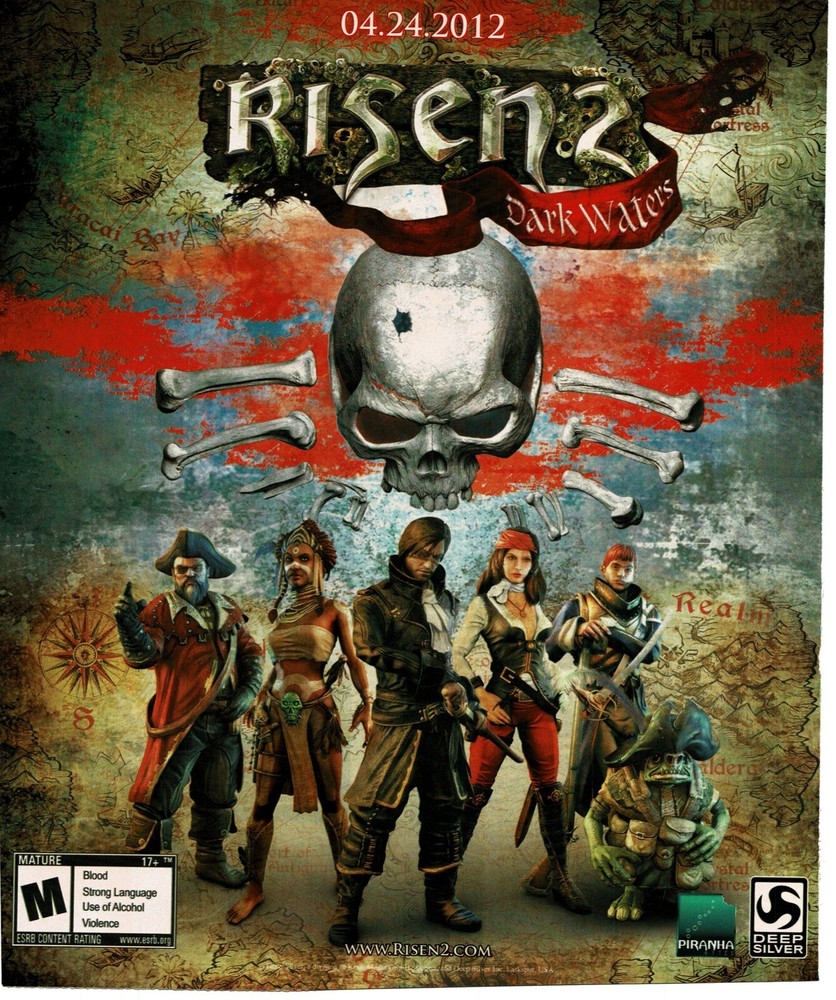2012 Risen 2 Video Game Vintage Print Ad Pirates