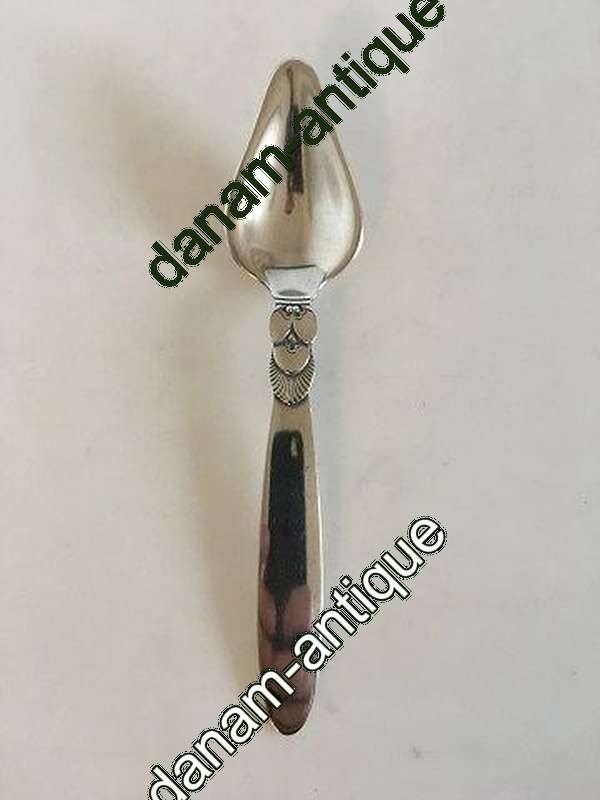 Georg Jensen Cactus Sterling Silver Triangular Fruit Spoon No 075