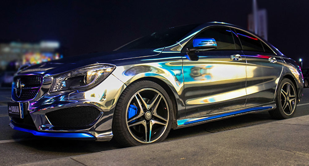 12" x 60" Silver Chrome Mirror Vinyl Film Wrap Sticker Stretchable 1ft x 5ft