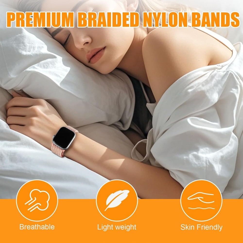 Magnetic Braided Stretchy Loop Strap Compatible with Apple Watch 40mm 44mm