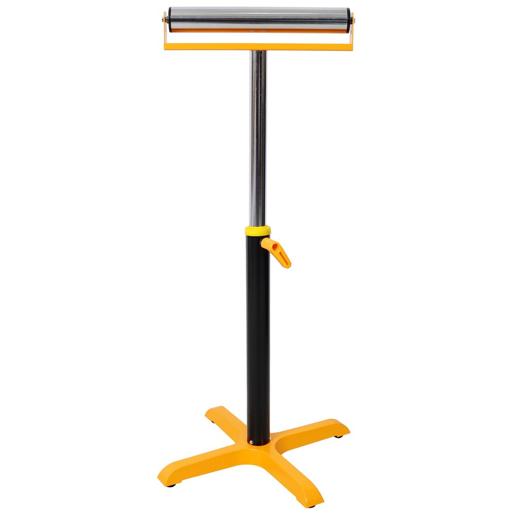 Heavy-Duty Adjustable Roller Stand Material Support for Table Saws 170 lb Yellow
