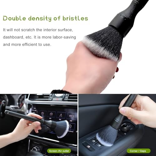 5PCS Car Detailing Brushes Duster Kit, Soft Cleaning Set Includes Dashboard