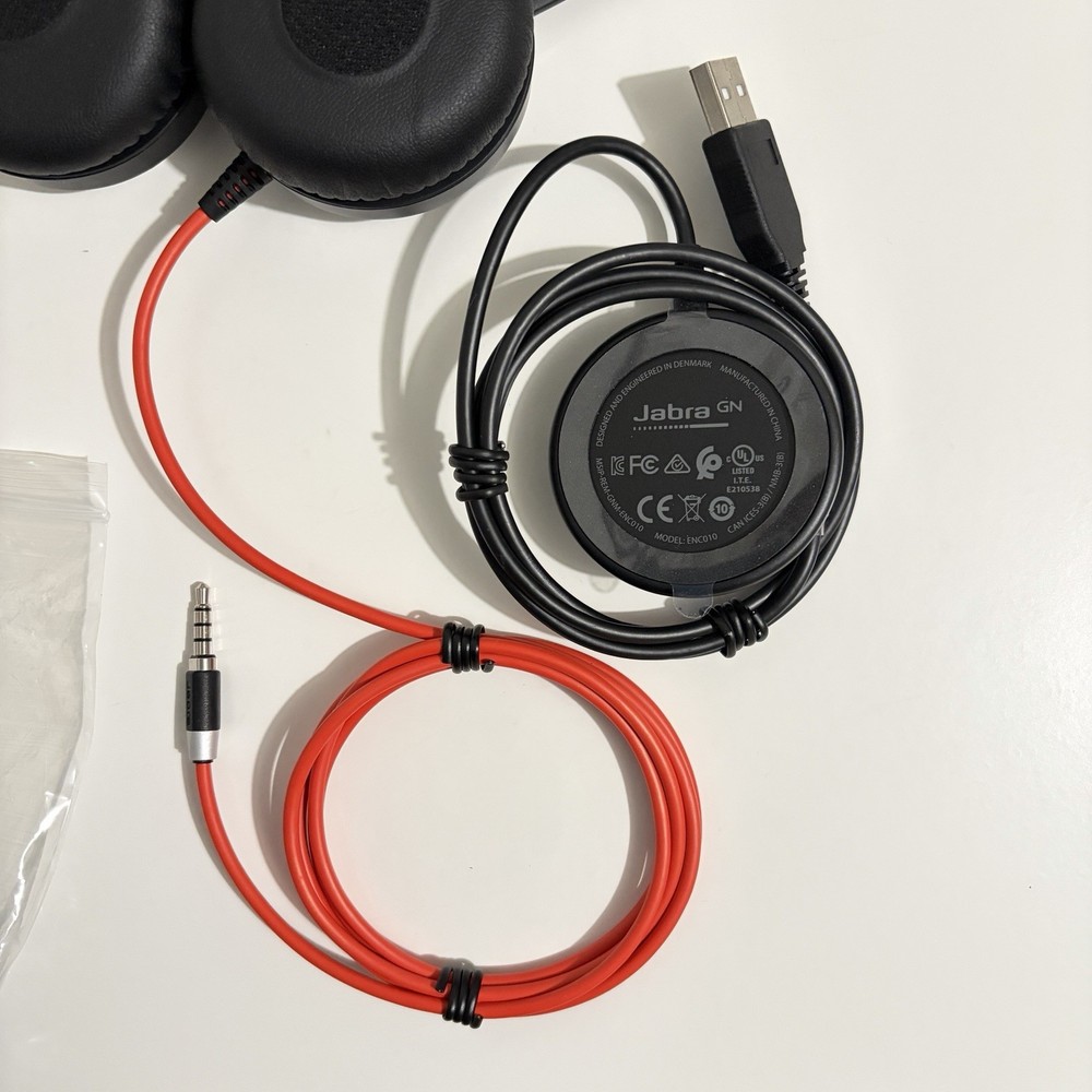Jabra Evolve 40 Wired Headset HSC017 Stereo 3.5mm Jack USB-A w/ Controller