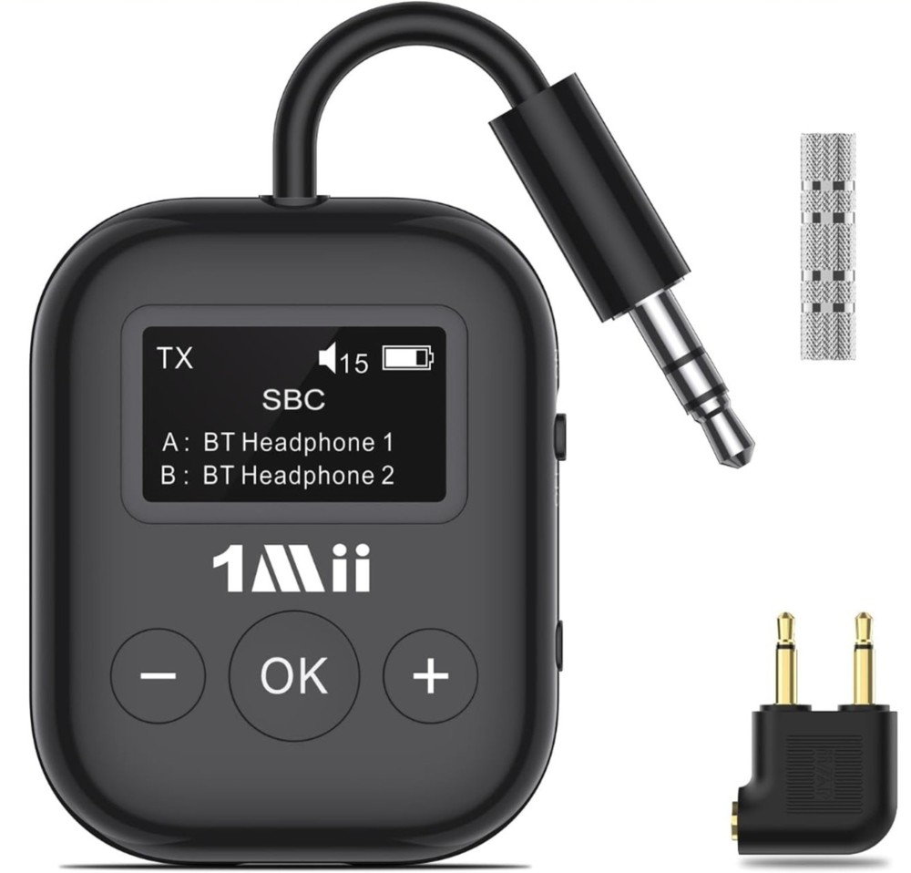 1Mii SafeFly Min Bluetooth Transmitter for Airplane TV AUX B03XX