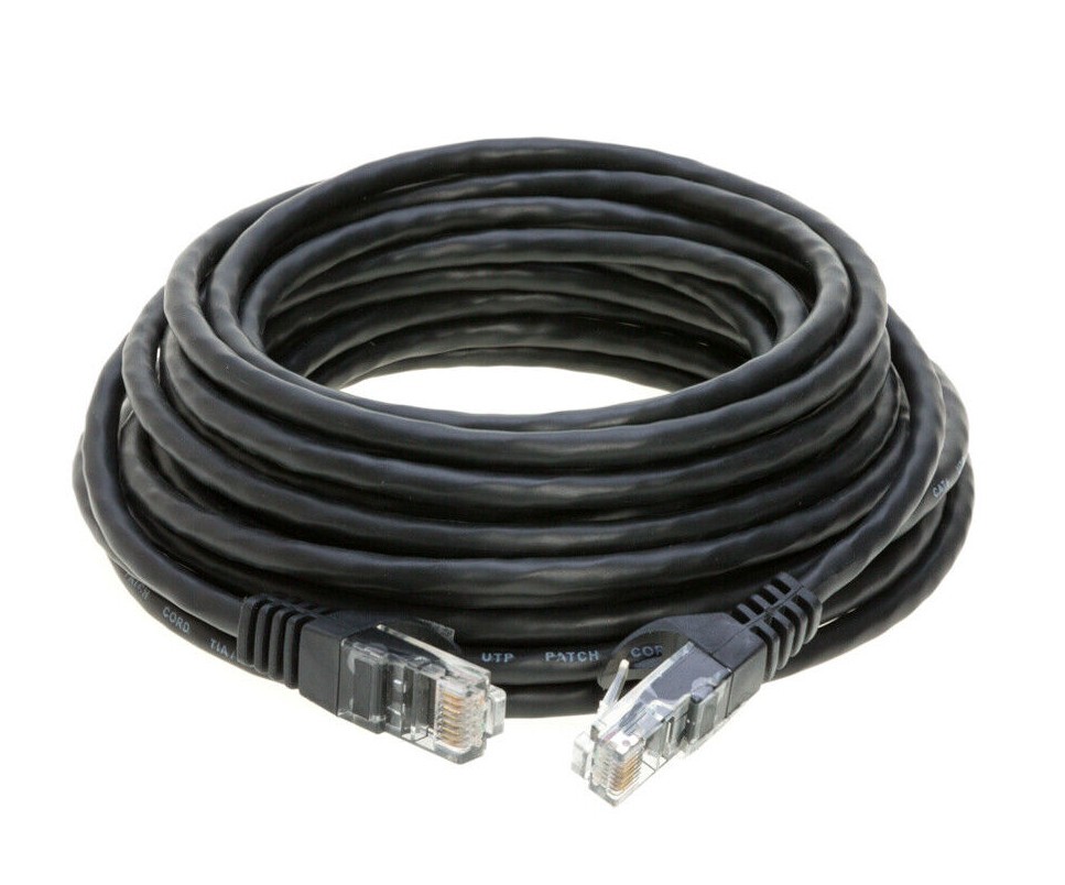 CAT6 Black Patch Cord Network Ethernet Cable LAN RJ45 UTP 25FT- 200FT Multi LOT