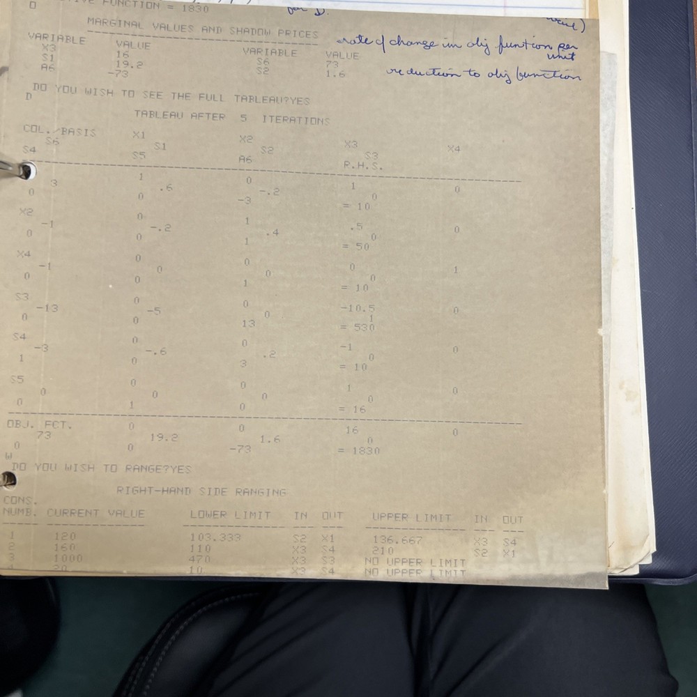1976 IBM Era Mainframe BASIC Course Binder With Handwritten Notes