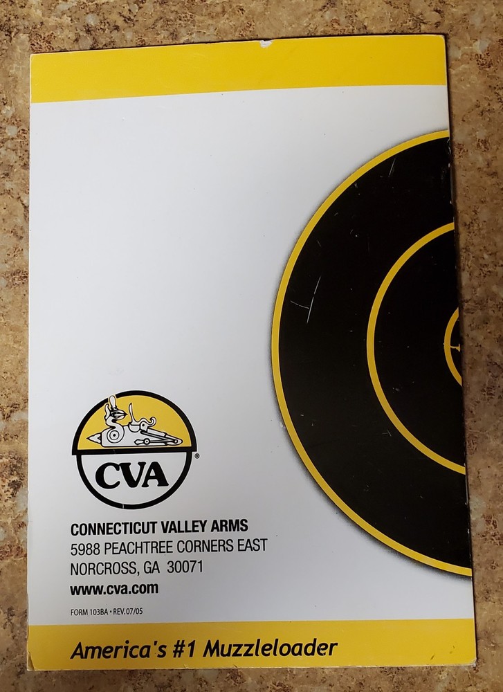 CVA Wolf, Optima & Optima Pro Muzzleloader Break-Action Rifle Manual 2005