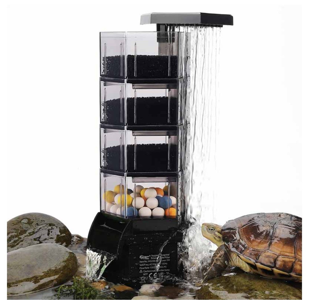 hygger Hexagonal Prisms Turtle Filter HG208-L