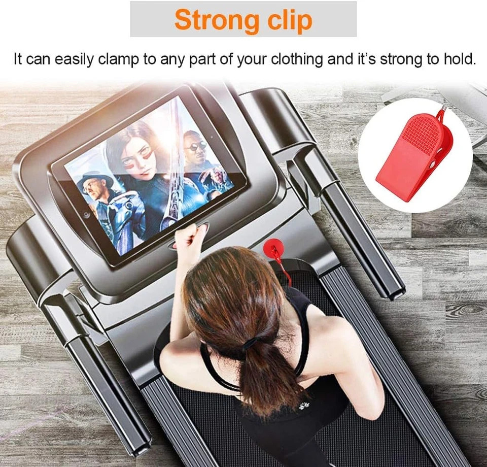 Universal Treadmill Safety Key Magnet Clip Replacement for Most Models 3ft Cord