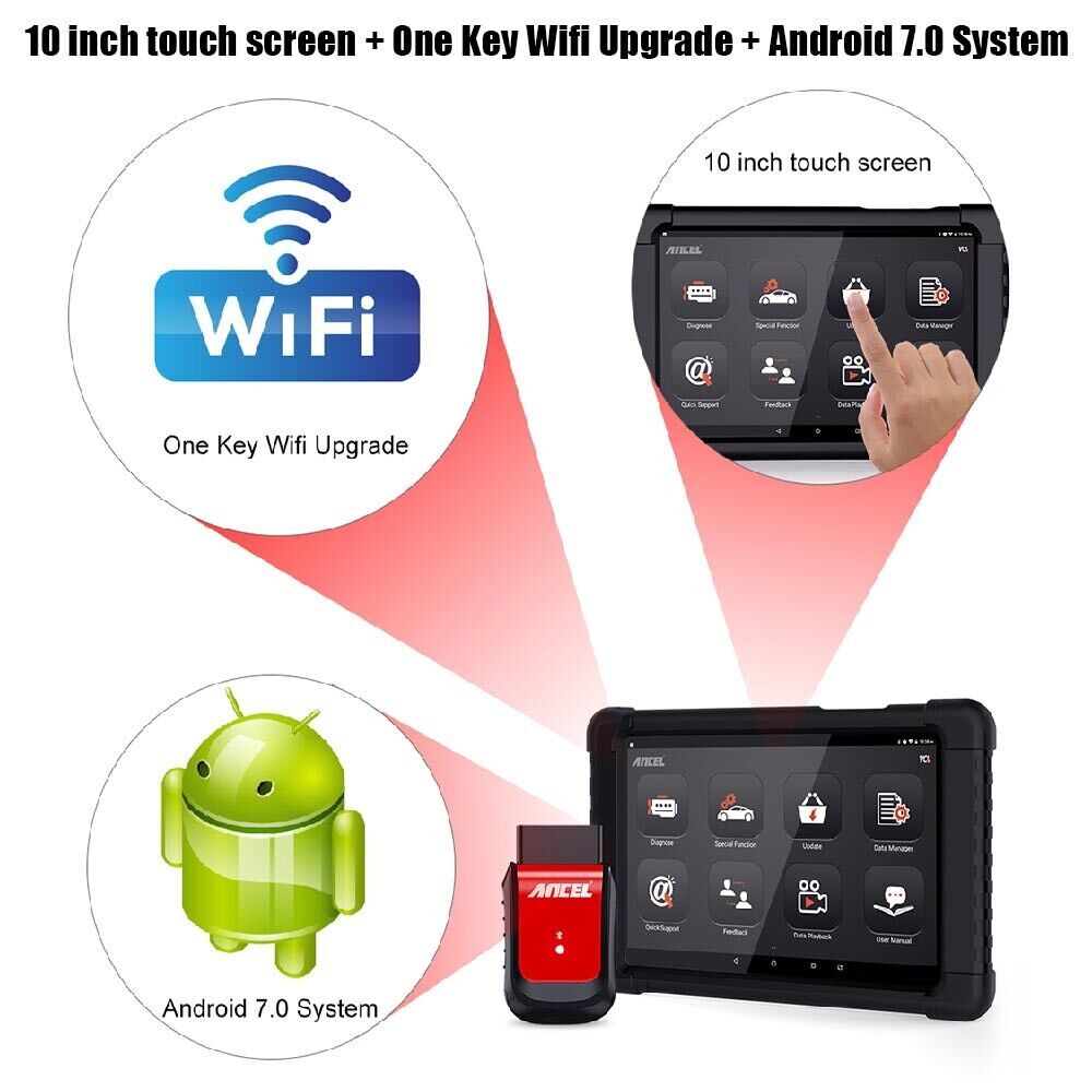 10" Android Bidirectional ODB2 Scanner Bluetooth All System OBD2 Diagnostic Tool