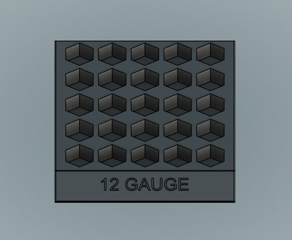 12 GA Shot Shell Reloading Block 25 Shot Durable High Strength Plastic