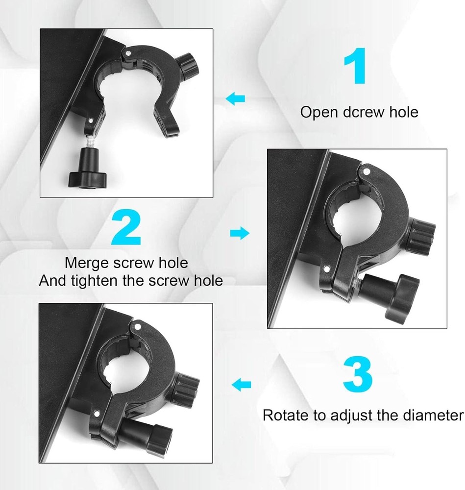 Compact Clamp-On Mic Stand Tray - 4 lb Capacity for Efficient Accessory Storage