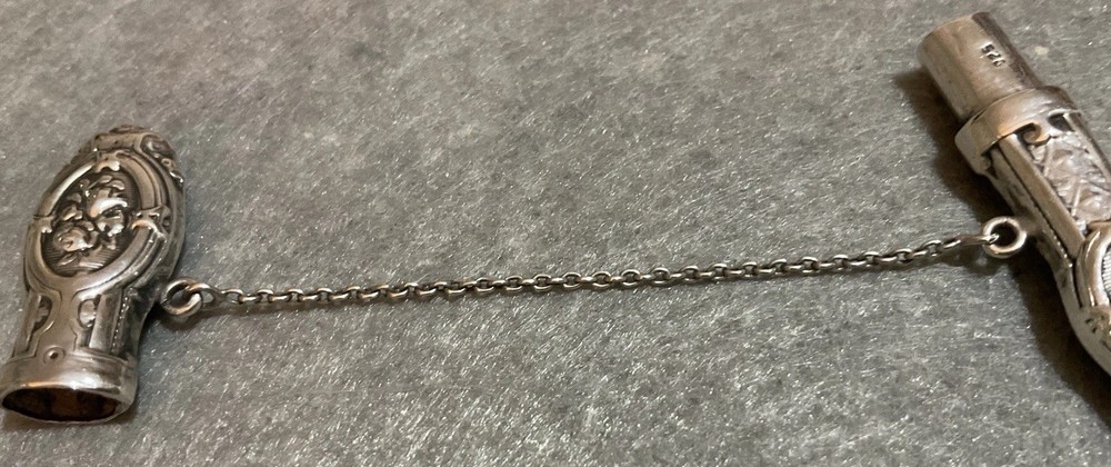 Needle Case Antique Silver Sewing Etui Chatelaine