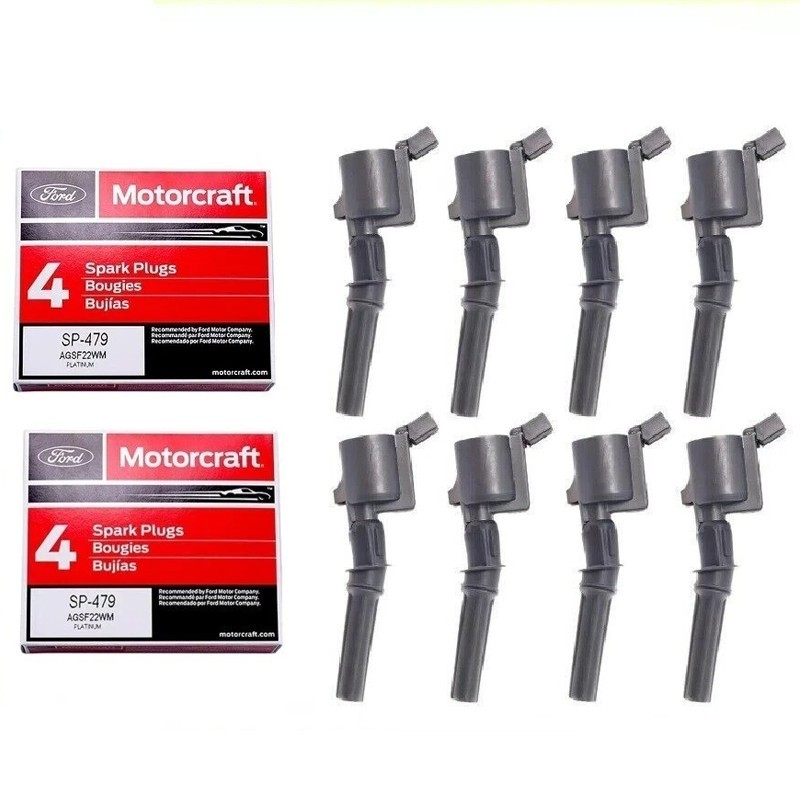 8Set OEM Motorcraft Ignition Coil DG508 &Spark Plug SP479 For Ford F150 4.6 5.4L