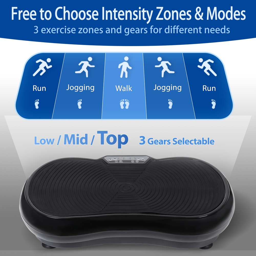 vibration plate exercise machine full body workout vibration platform w/ remote