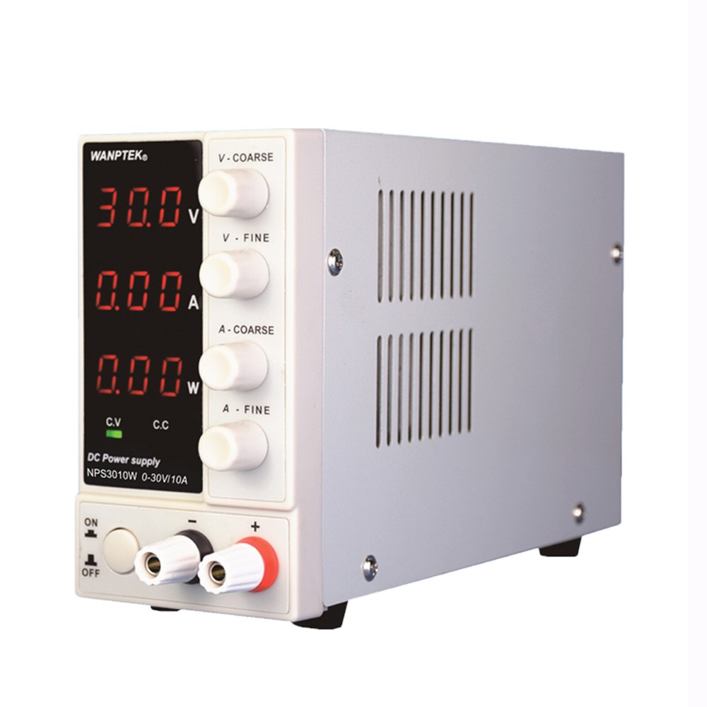 300W 0-10A Lab DC Power Supply Digital Variable Regulated Benchtop Power Source