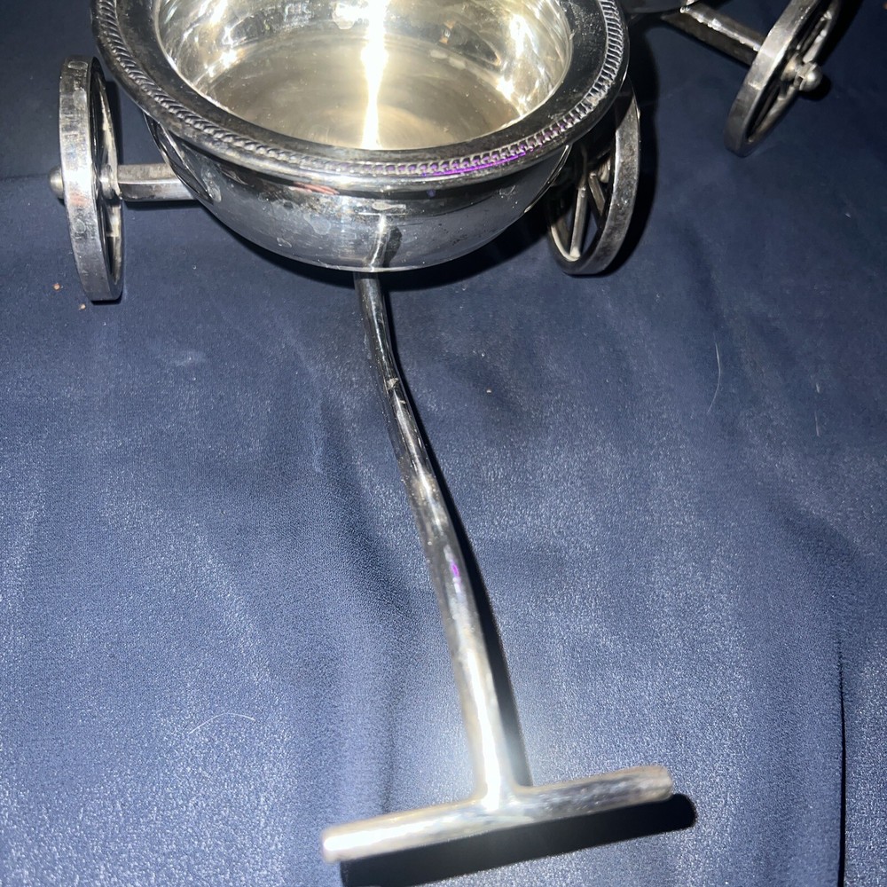 VINTAGE F.B. ROGERS SILVERPLATE "WAGON" Condiment Holder