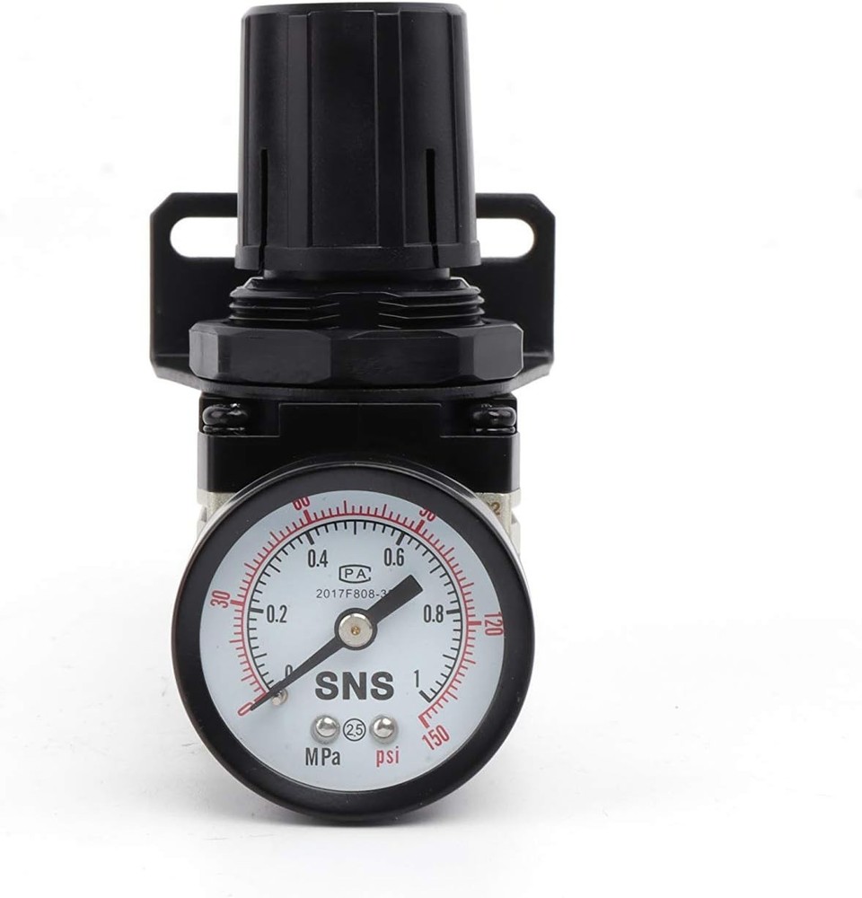 Versatile Air Compressor Pressure Regulator 1/4 NPT - 0-150 PSI Adjustable Flow