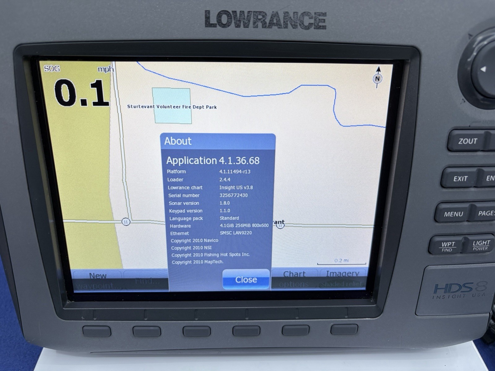 Lowrance HDS 8 Gen 1 Insight USA GPS Chartplotter Fish Finder Display W/ Mount