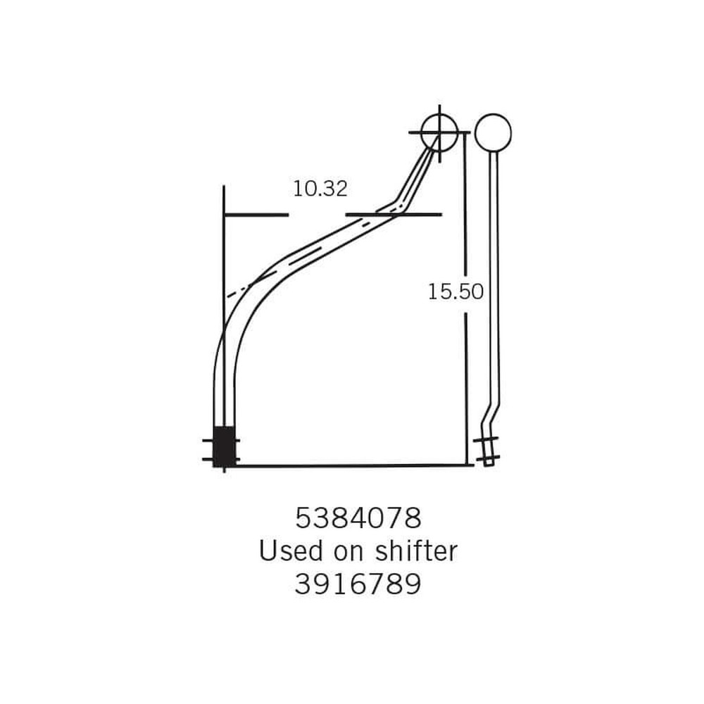 5384078 Hurst Competition/Plus Shifter Stick - Chrome