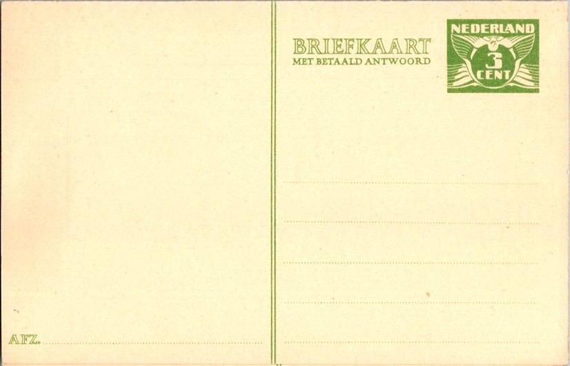 Netherlands Higgins & Gage 186 Unused.