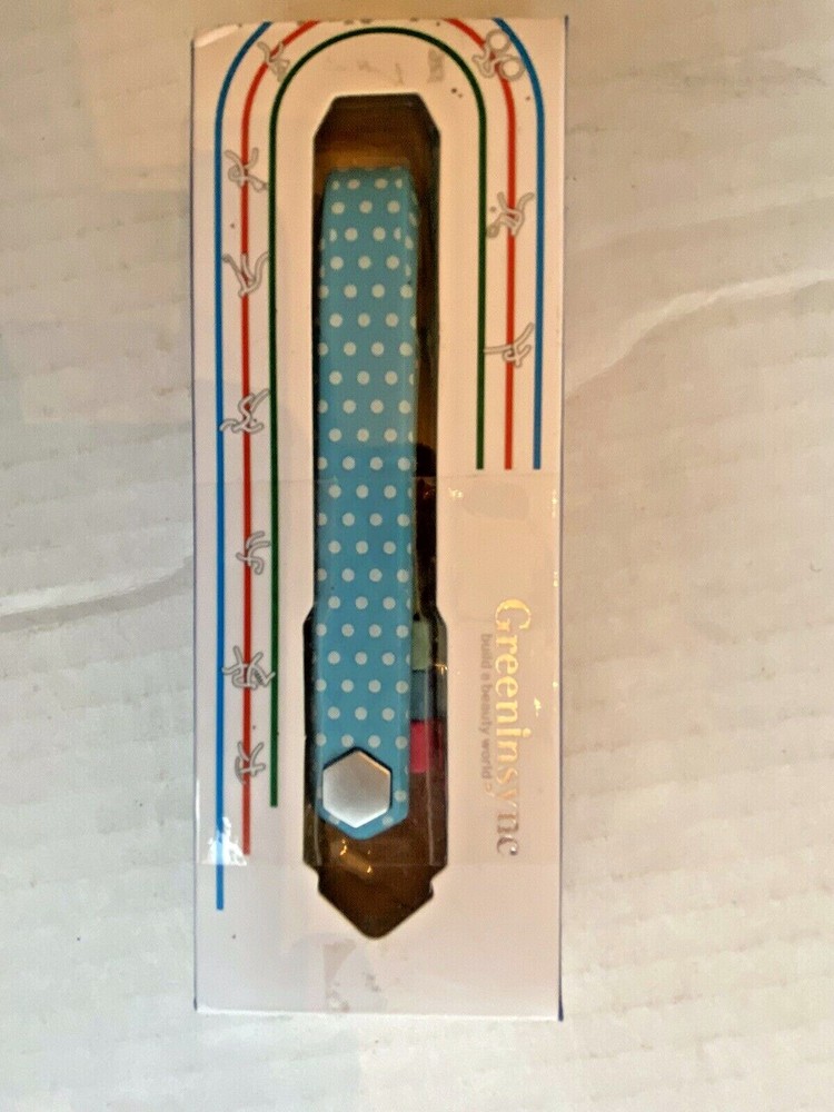 Greeninsync FitBit Alta Accessory Band Small Red Light Blue Polka Dot