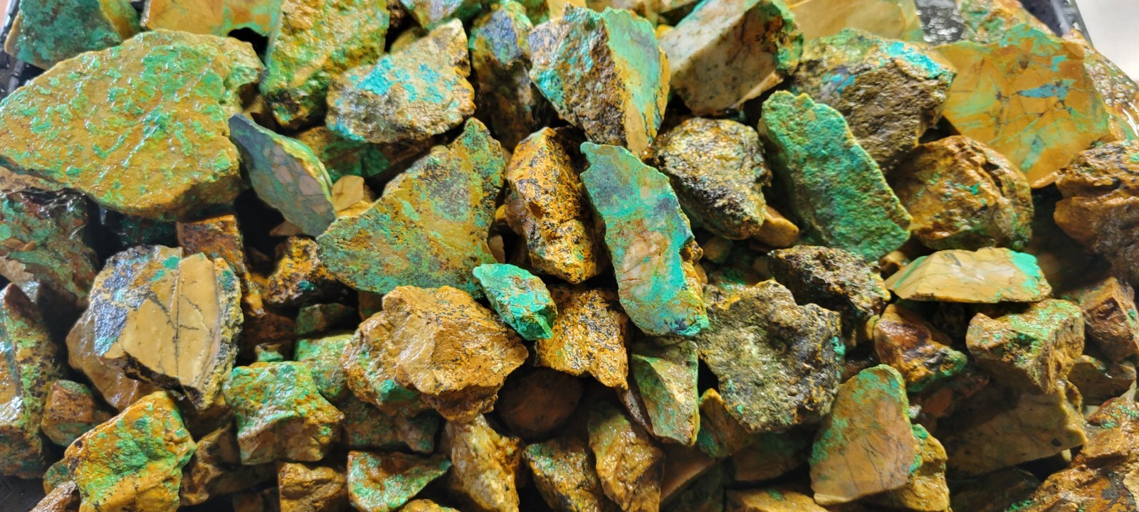 Natural Turquoise Rough Blue Silver Mine, Lone Mountain District NV - Half Pound