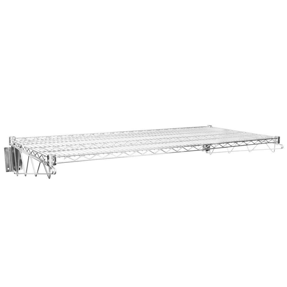 24" x 60" Wall Mount Chrome Wire Shelf Rack Commercial Restaurant Pot Pan Store