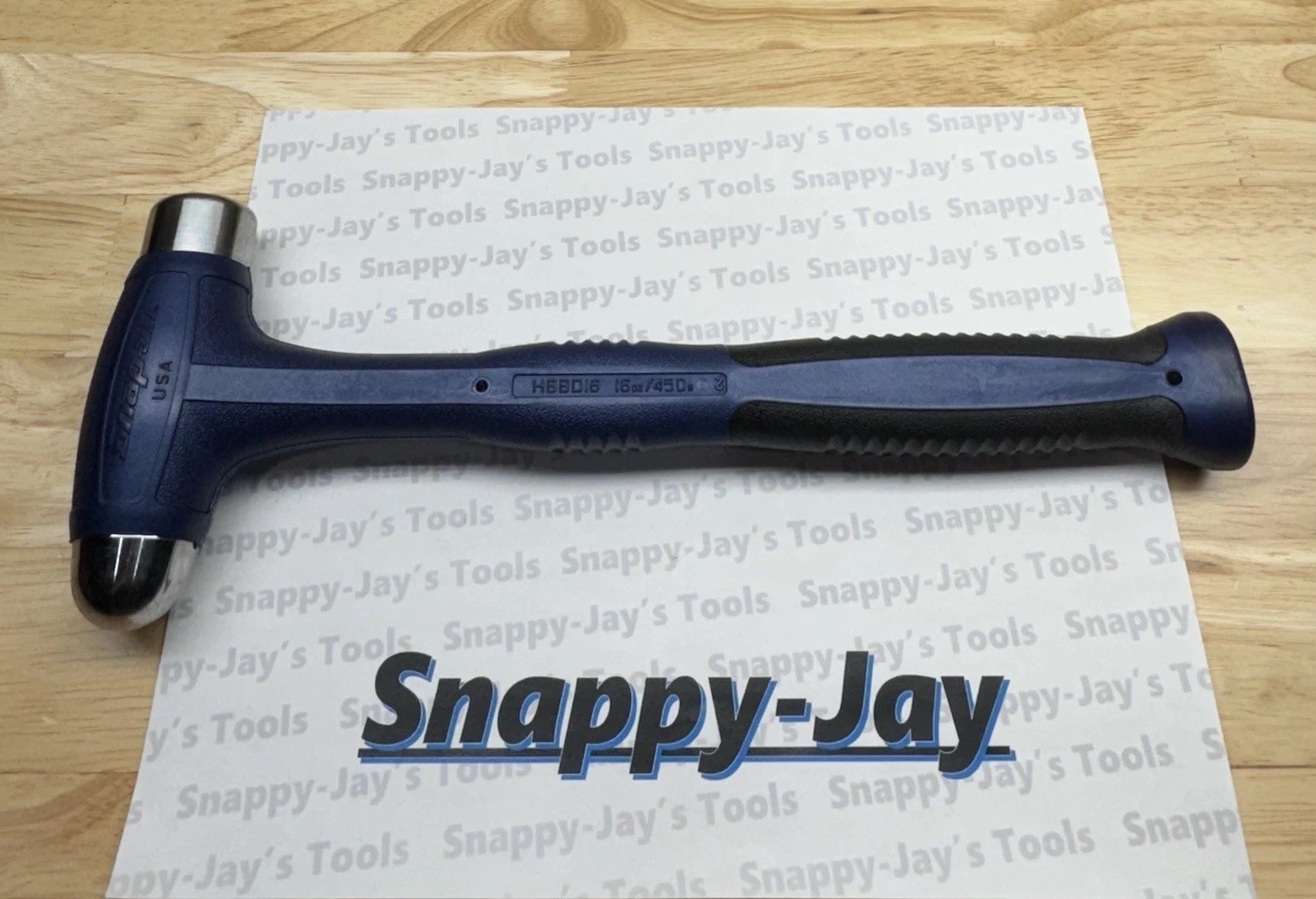 Snap-on Tools USA NEW POWER BLUE 16oz Ball Peen Dead Blow Hammer HBBD16MB