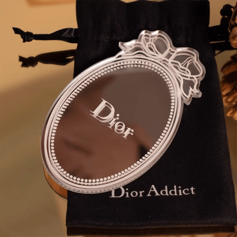 Dior Classic Bow-Adorned Oval Mirror Compact New in box