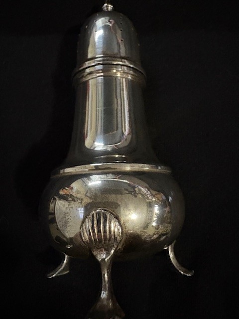 Unique Sterling Silver Sugar Shaker or Muffineer with Makers Mark