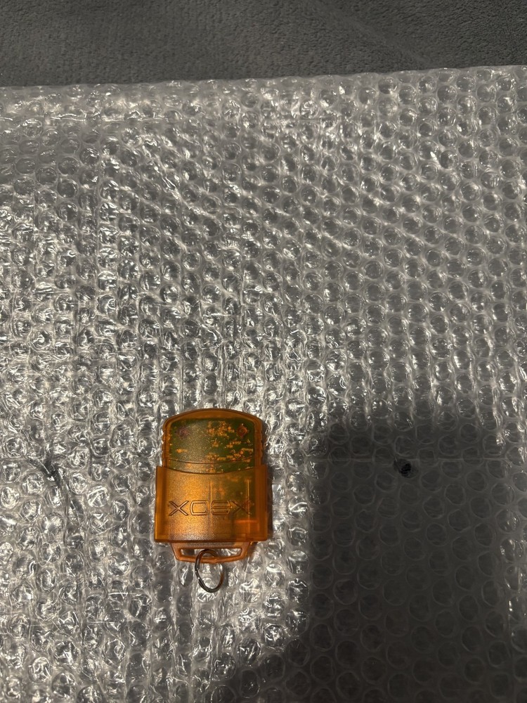 Original Xbox Live Beta Tester Translucent Orange Memory Unit X08-25319 with cap