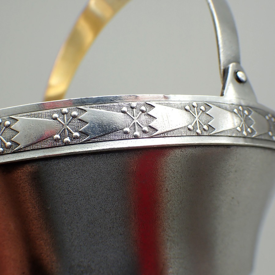 Russian Soviet Sugar Basket 916 Silver