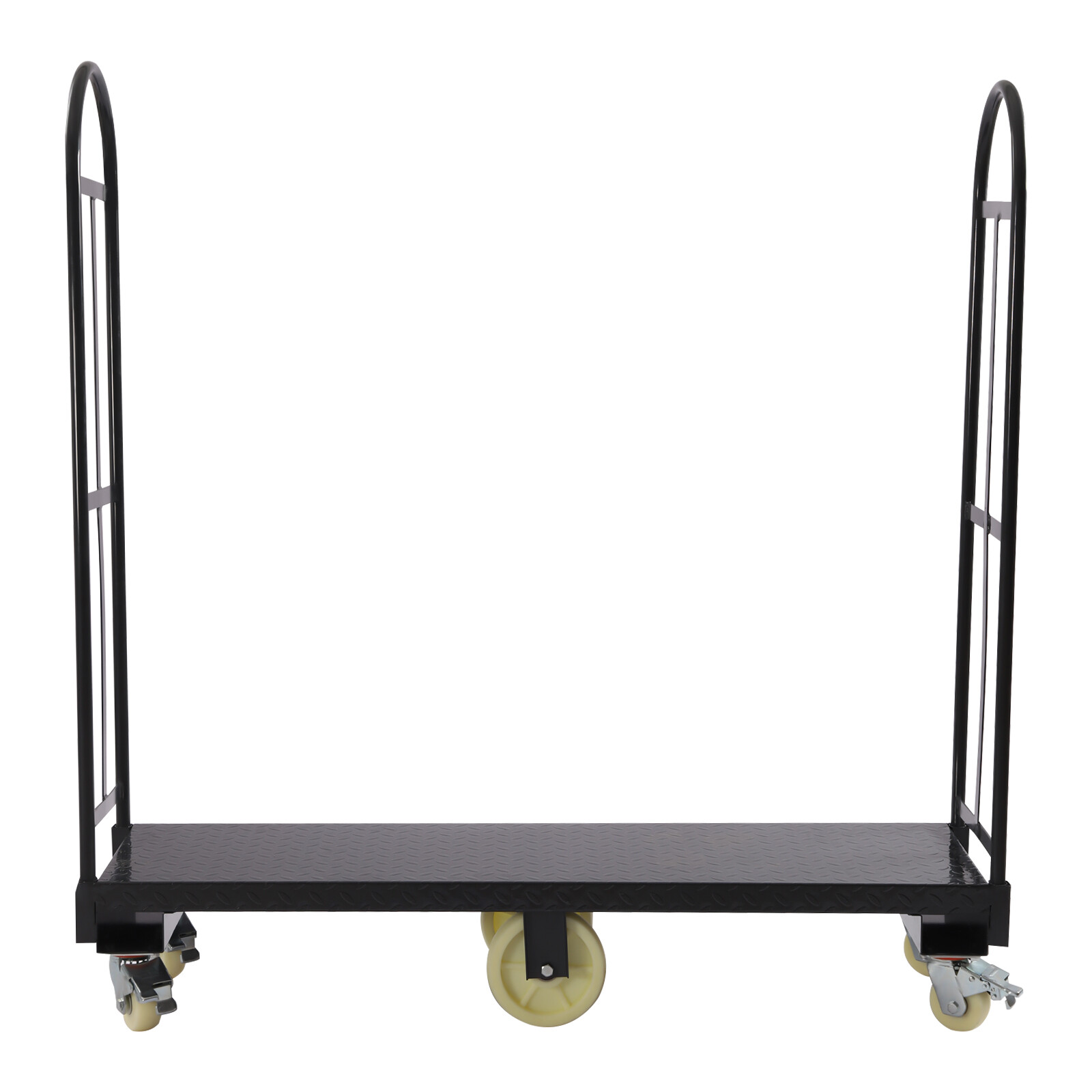 Heavy-Duty 64.6"x15.7" Steel Dolly U-Boat Utility Push Cart Platform Hand Truck
