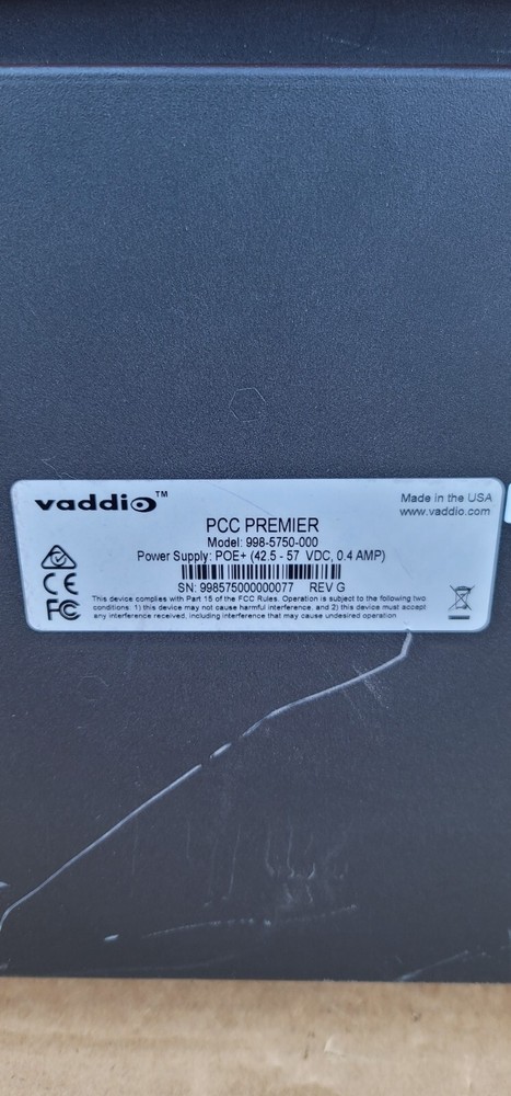 Vaddio 998-5750-000 PCC Premier Precision Camera Controller