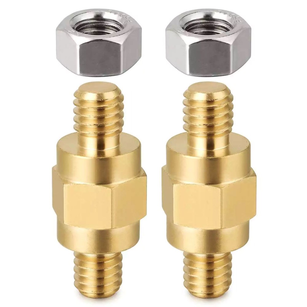 2 Set 3/8"-16 Male Thread Side Post Brass Stud For 3/8" Nut Inner Diameter