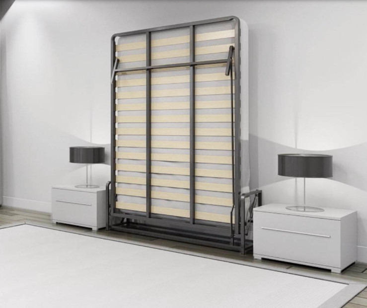 Wallbedking Queen Vertical Wall bed Folding Guest bed Pull Down Murphy bed