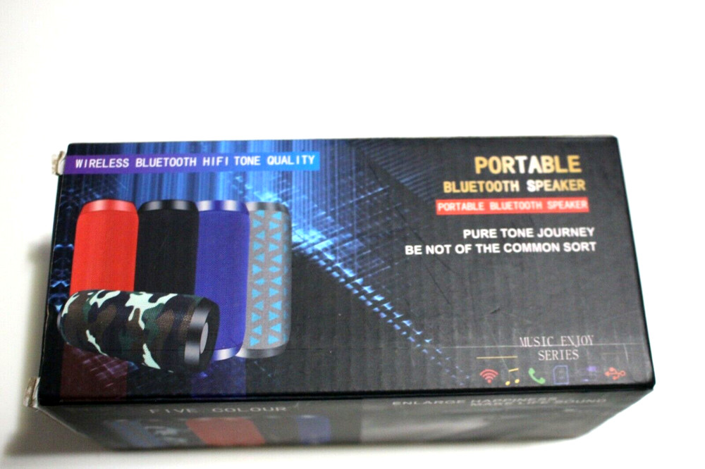 PORTABLE BLUETOOTH SPEAKER WIRELESS HIFI TONE QUALITY BLACK