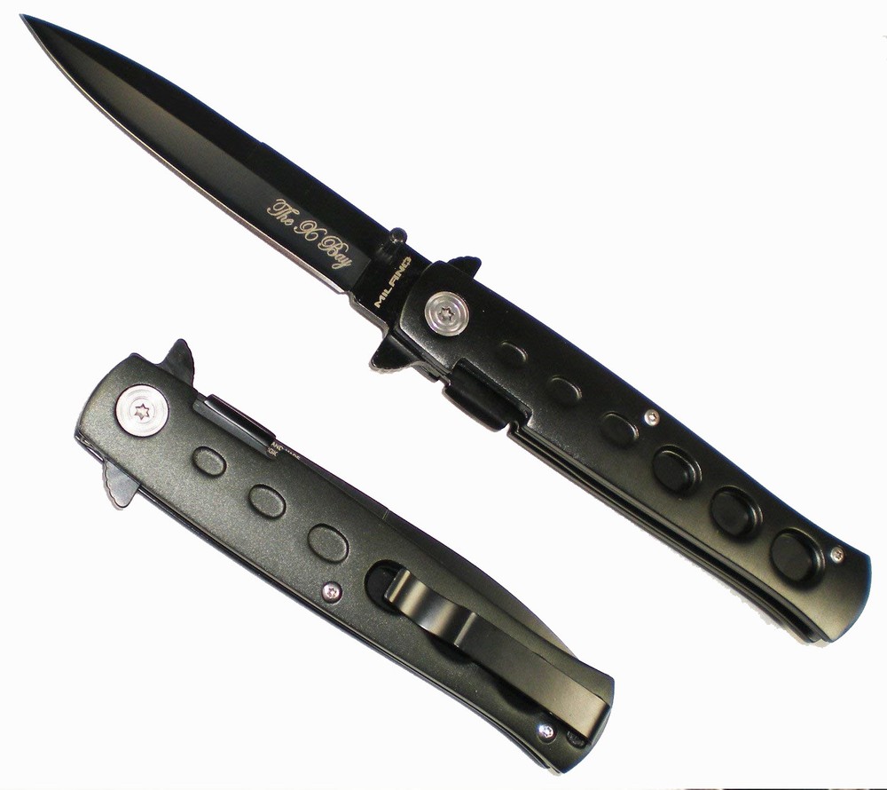 12 PACK!!*   BLACK MILANO   Blade Assisted Open  POCKET KNIFE  Assisted opening