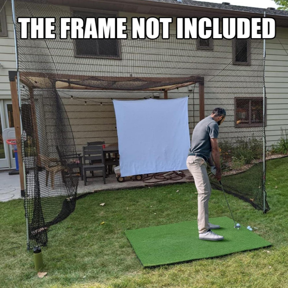 10X10X10FT Golf Driving Cage Practice Net 2 Layer For Swing Hitting Kit
