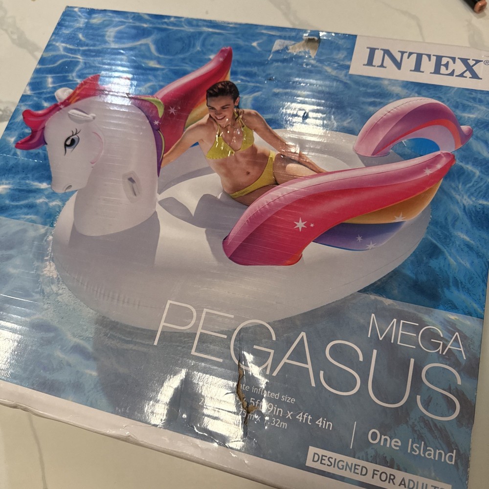 Intex Mega Pegasus One Island Inflatable Pool Float. Unicorn Beach Inflatable