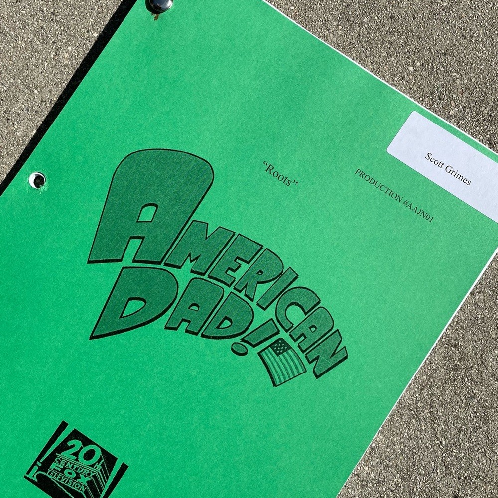 American Dad Scott Grimes Steve Smith 2014 Production Used Table Draft Script