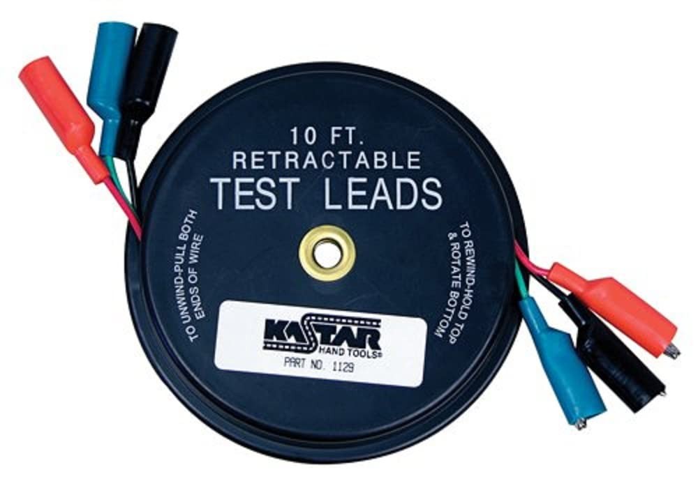 1129 Retractable Test Lead, black, 3 X 10'