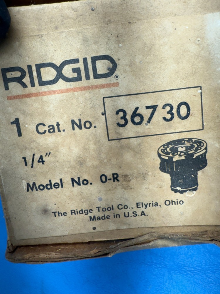 Ridgid 36730 1/4" Bolt Threader Die Head Assembly 0-R