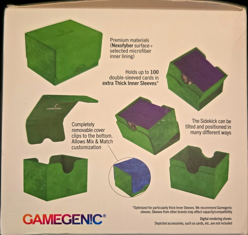 Gamegenic Sidekick 100+ XL Convertible Deck Box - Green