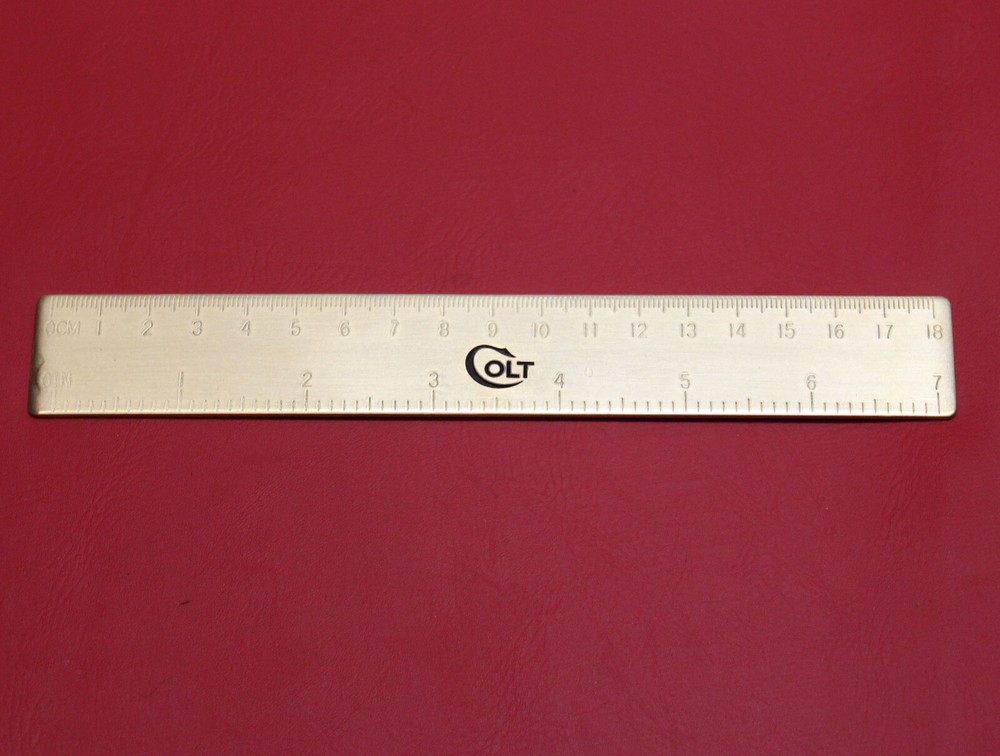 Colt Firearms Thick  7" Brass Ruler